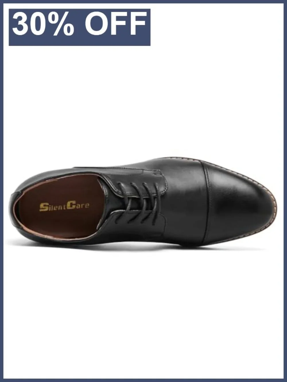 Men's Cap Toe Oxford Dress Shoes Lace Up Formal Business Footwear